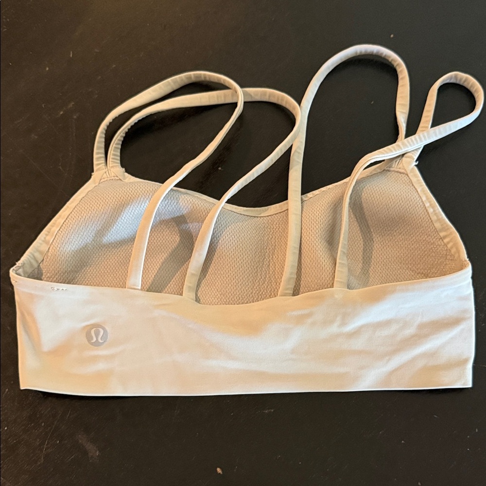lululemon athletica Beige Strappy Mesh Sports Bra